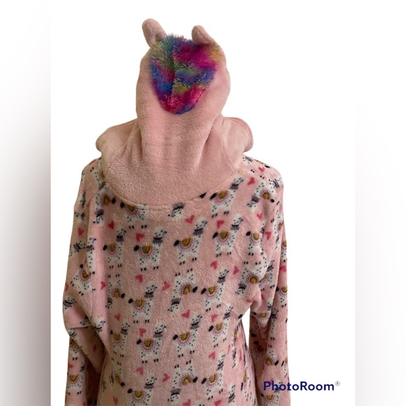 Girls Onesie Pajamas One Piece Plush Fleece Costume Pjs For Girls Size Large - Picture 4 of 8